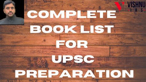 Complete Book List For Upsc Preparation Upsc Youtube