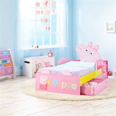 Peppa Pig Mdf Toddler Bed With Storage Mattress New