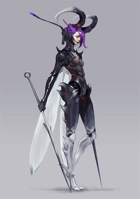 Insectine Female Character Design Character Design References Rpg
