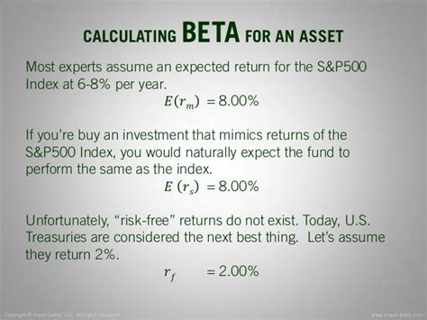 Calculating Beta For Stocks