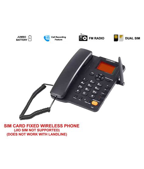 Buy Gigasmart G202 Wireless Gsm Landline Phone Black Online At Best