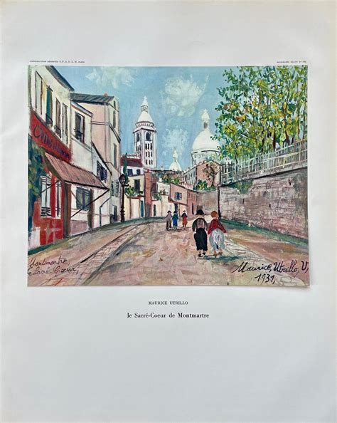 1958 Maurice Utrillo Rare Lithograph Phototype Large Etsy