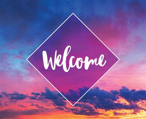 Purple Welcome Sky Banner Church Banners Outreach Marketing