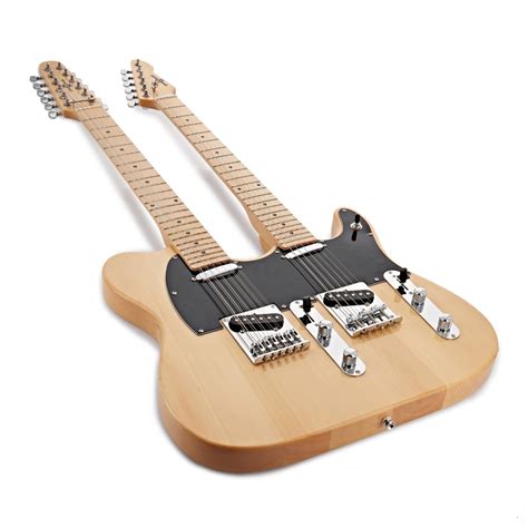Knoxville Double Neck Guitar By Gear4music Natural Gear4music