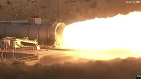 Nasa Tests A Booster For The Most Powerful Rocket In The World Abc7