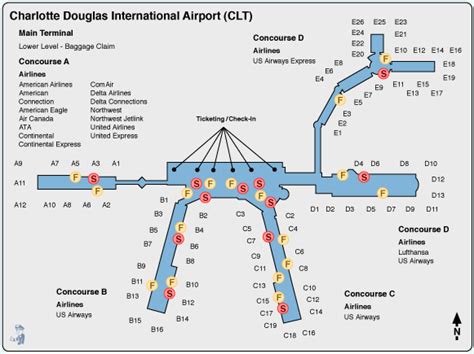 Charlotte Airport Terminal Maps Gates