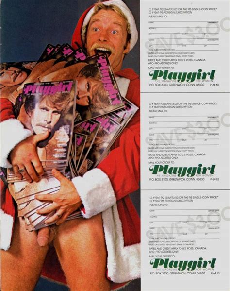 Vintage Playgirl Christmas Ad Daily Squirt