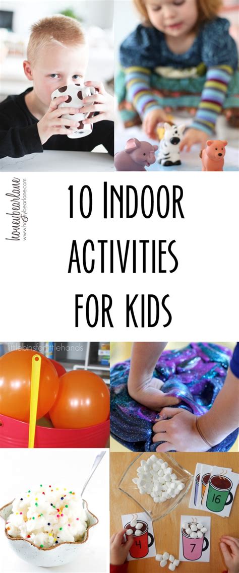 10 Indoor Activities For Kids Honeybear Lane