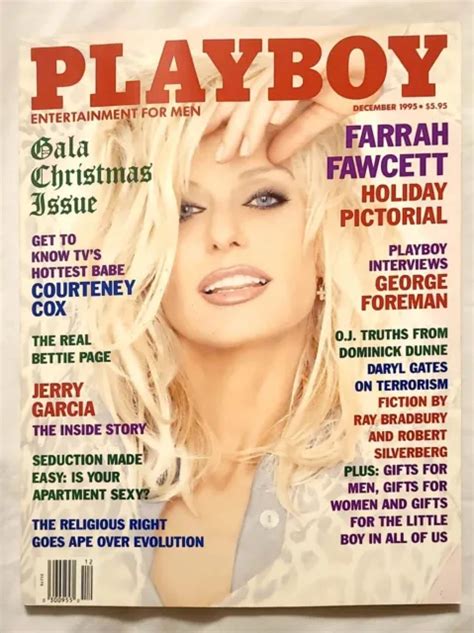 VINTAGE PLAYBOY MAGAZINE December 1995 Farrah Fawcett Centerfold Intact