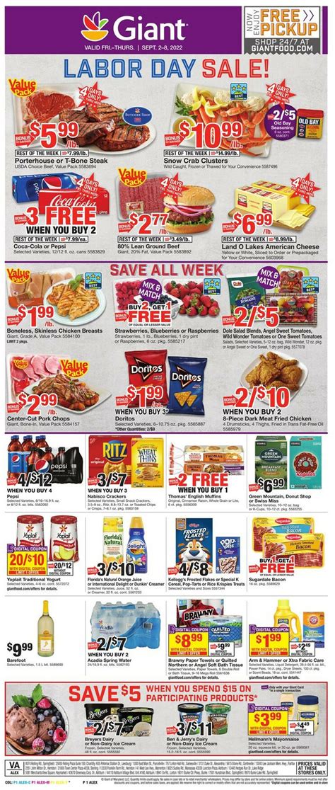 Giant Food Ad Circular - 09/02 - 09/08/2022 | Rabato