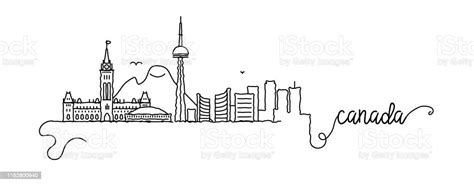 Toronto City Skyline Doodle Sign Stock Illustration Download Image