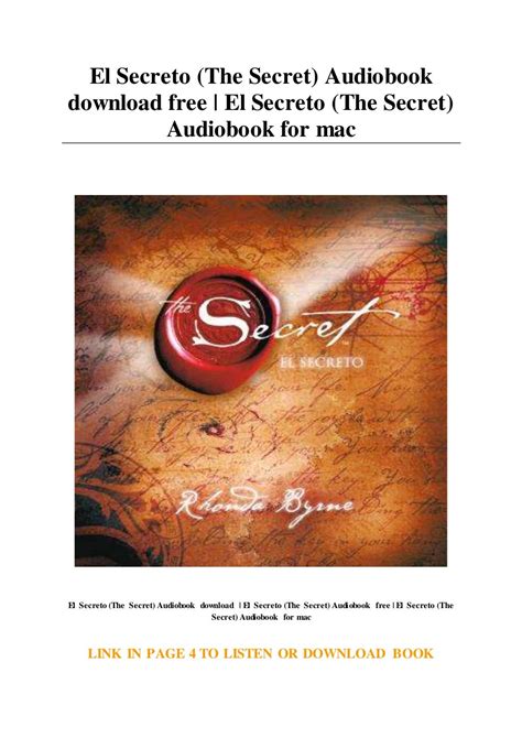 El Secreto The Secret Audiobook Download Free El Secreto The Sec