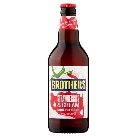 Brothers Strawberries & Cream English Cider 500ml | Cider | Iceland Foods