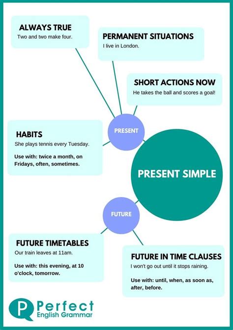 Present Simple Infographic English Grammar Simple Present Tense