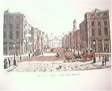 Vintage Engraving Regent Street From Piccadilly Circa Mid 1800s