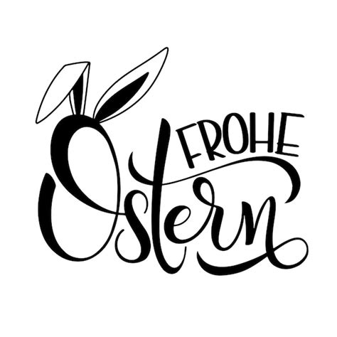 Premium Vector Frohe Ostern Lettering Happy Easter Lettering In German Hand Written Easter