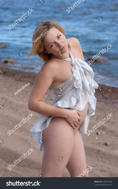 Nude Woman On Beach Sand Near Stock Photo Shutterstock