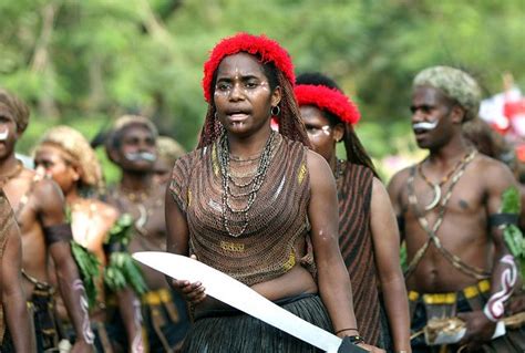 Papua In Archipelago Cultural Parade Culture Women Folk Dresses