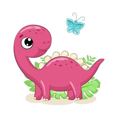 Ilustración De Dinosaurio Lindo Bebé Ilustración De Dibujos Animados
