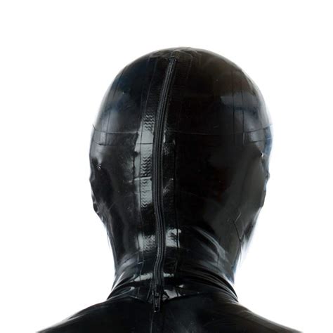 latex catsuit gummi rubber fancy open mouth big eyes hoods masks 0 4mm free distribution fast