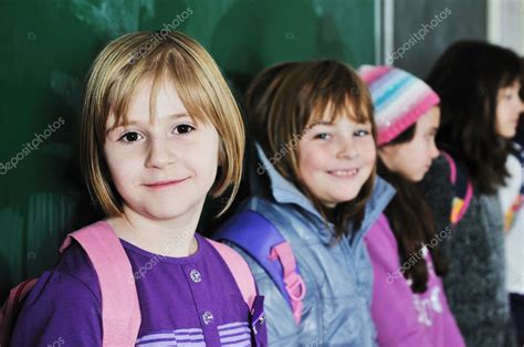 Happy Children Group In School — Stock Photo © Shock 1671640