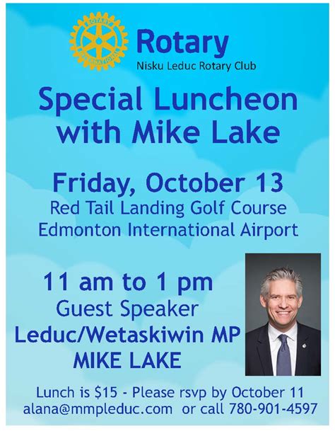 Nisku Leduc Special Luncheon | Rotary Club of Edmonton Strathcona