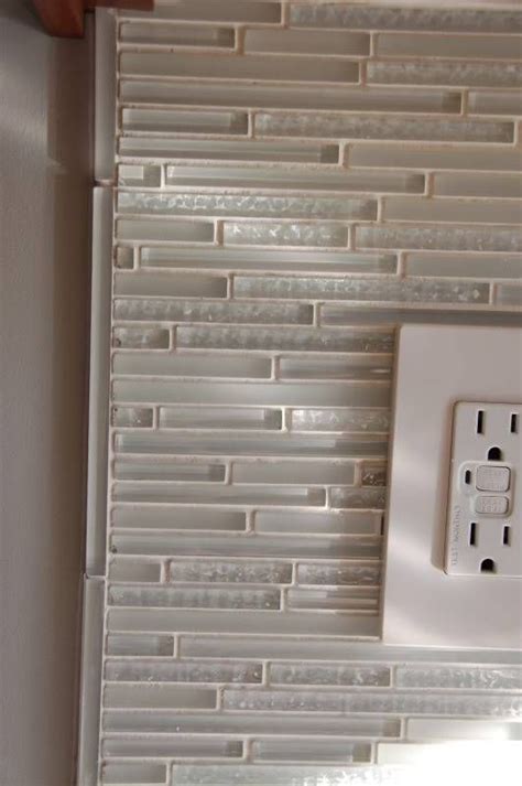 Advice on how to finish edges of glass tile backsplash | Tile