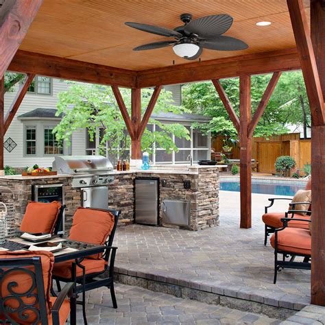 If your outdoor living space has some type of solid roof, a ceiling fan such as the hampton bay gazebo fan ($110) will provide a strong downward breeze. Honeywell Inland Breeze Ceiling Fan, Bronze Finish, 52 ...