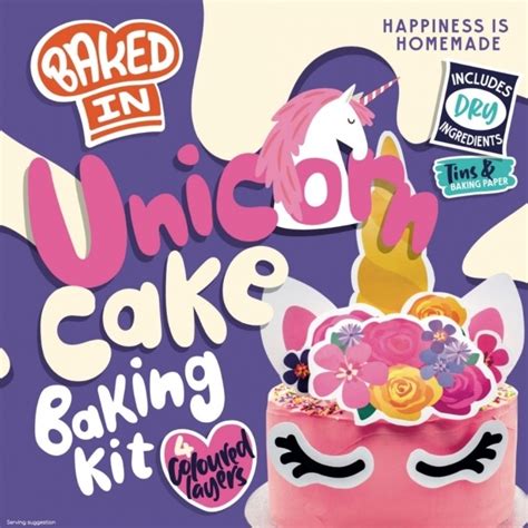 Unicorn Cake Baking Kit Baked In Kits The Cake Decorating Company