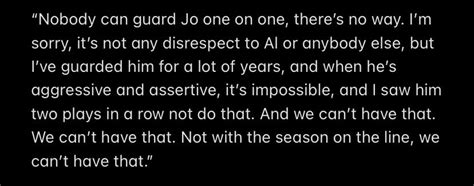 Adam Aaronson On Twitter Heres The Full Pj Tucker Quote On His