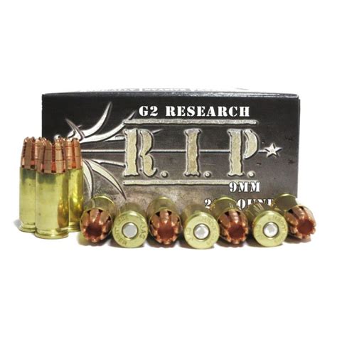 G2 Research Rip 9mm 92 Gr Solid Copper Lead Free 20 Rds Lax Ammunition