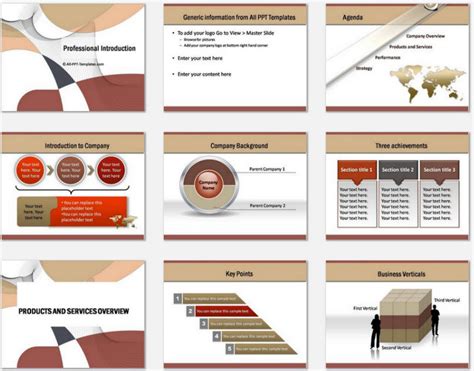 A powerpoint template is a layout of a slide or group of slides for your presentation. PowerPoint Professional Introduction Template