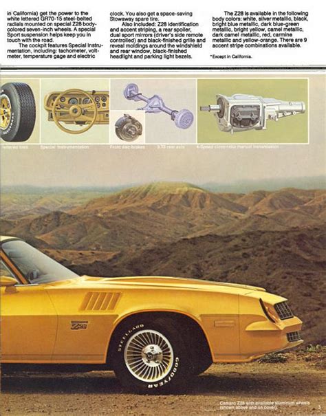 1978 Camaro Sales Brochure Z28