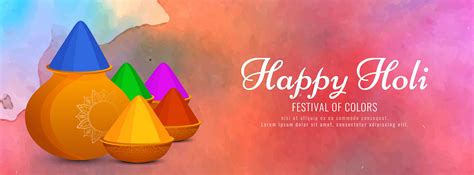 Abstract Happy Holi Colorful Banner Template 344146 Vector Art At Vecteezy