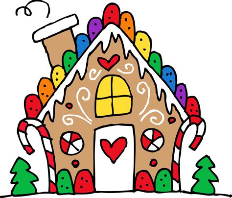 Gingerbread House Outline - ClipArt Best png image