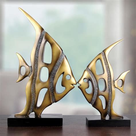 I found these wooden fish on the darice website and i. Creative Home Decor Abstract Fish Sculpture Decoration ...