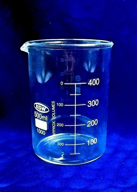 Kgw Cylindrical 500ml Borosilicate Glass Beaker For Laboratory At Rs 91 Piece In Kota