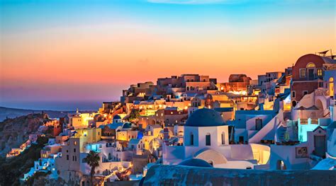 Oia Wallpaper 4k Santorini Greece Sunset