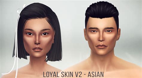 Loyalv2asianface Sims 4 Cc Skin Sims 4 Sims
