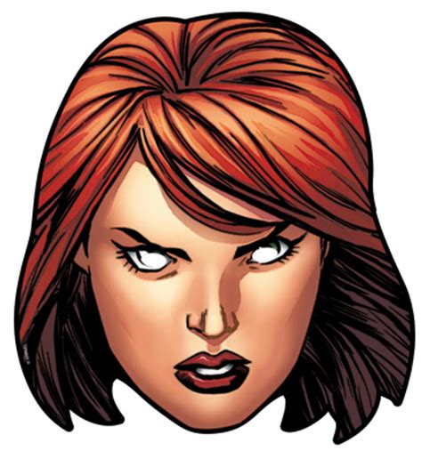 Black Widow From Marvels The Avengers Single Card Party Face Mask