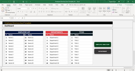 Employee Directory Template Excel Excel Templates