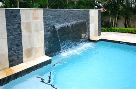 Free Modern Pool Waterfall Designs With Low Cost Home Decorating Ideas