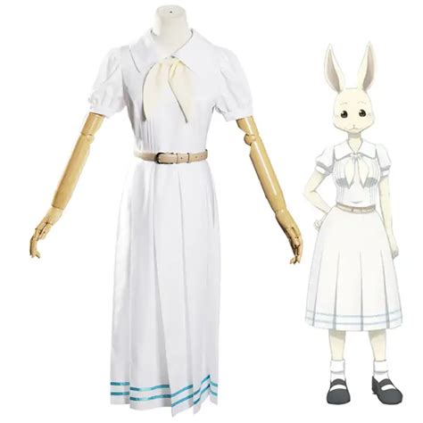 Anime Beastars Haru Cosplay Costume White Rabbit Dresses Suit Animal