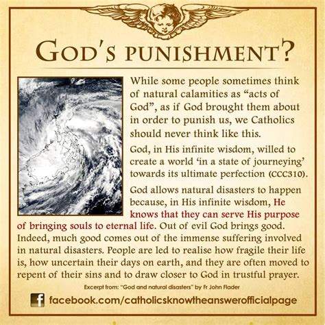 God Allows Natural Disasters To Happen Because In His Infinite Wisdom
