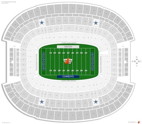 Dallas Cowboys Seating Chart With Rows