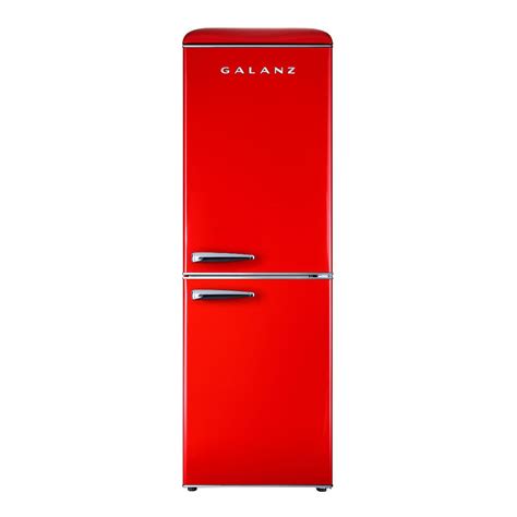Galanz Retro 74 Cu Ft Bottom Freezer Refrigerator In Red The Home