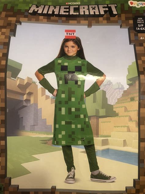 Creeper Girl Classic Costume Minecraft Halloween Chil Gem