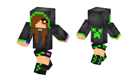 Brown Haired Creeper Gal Skin Minecraft Skins