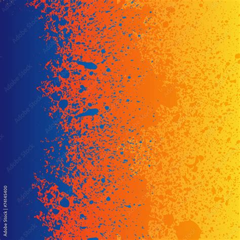 Colorful Blue Orange And Yellow Paint Splashes Background Stock Vector
