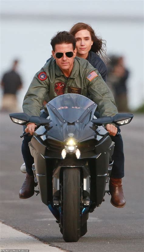 Tom Cruise 56 Recreates Iconic Top Gun Motorbike Scene With Jennifer